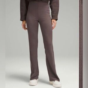 Lululemon Brushed Softstreme Ribbed Zip Flared Pants